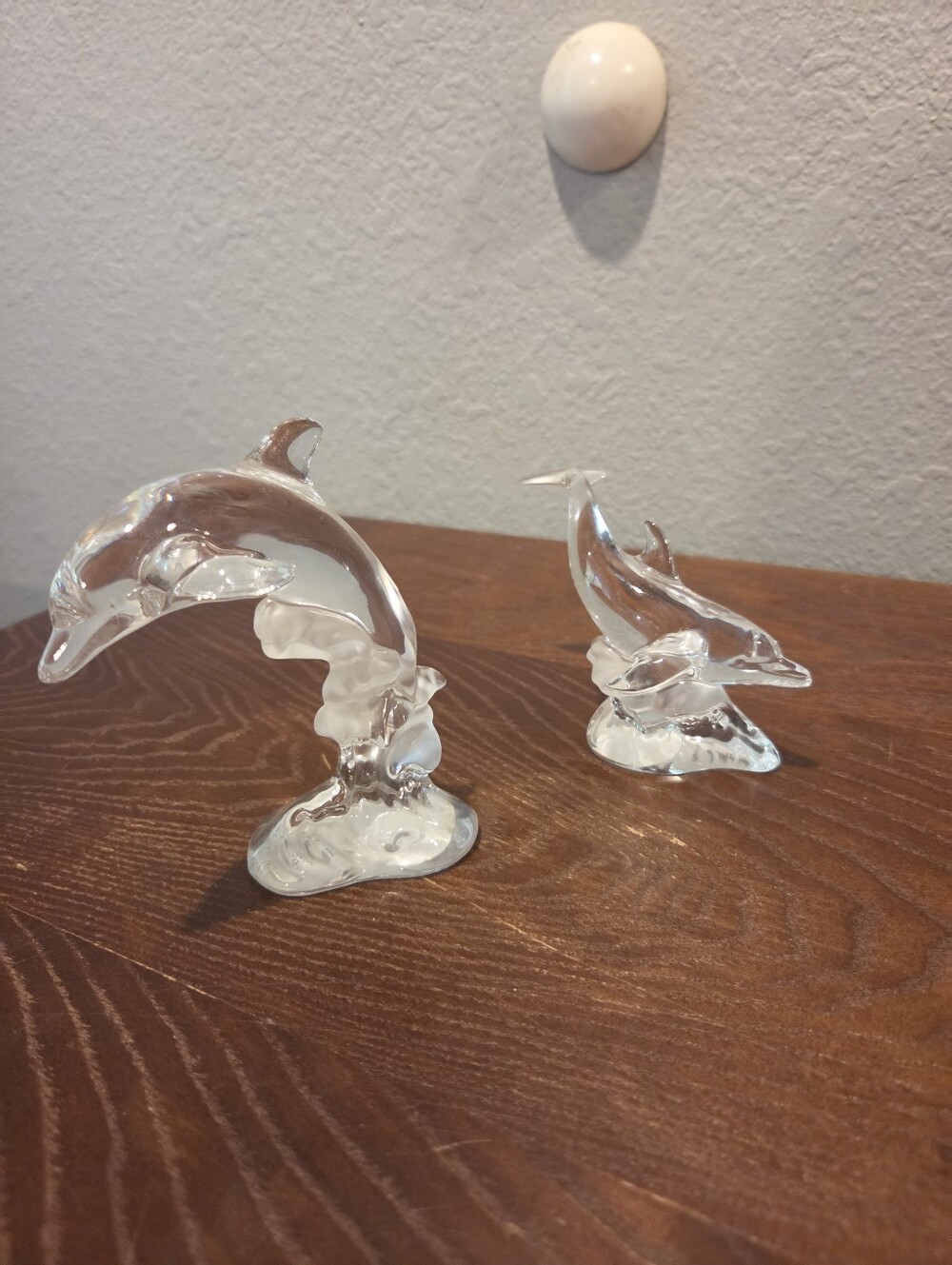 Lenox Fine Crystal Dolphin Figurines Pair (Made in Germany